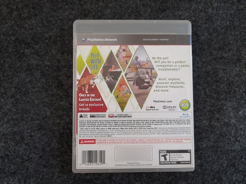 The Sims 3 Pets Ps3 Mídia Física (Usado)