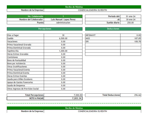Plantilla De Calculo De Nomina 2025 + Regalo En Excel