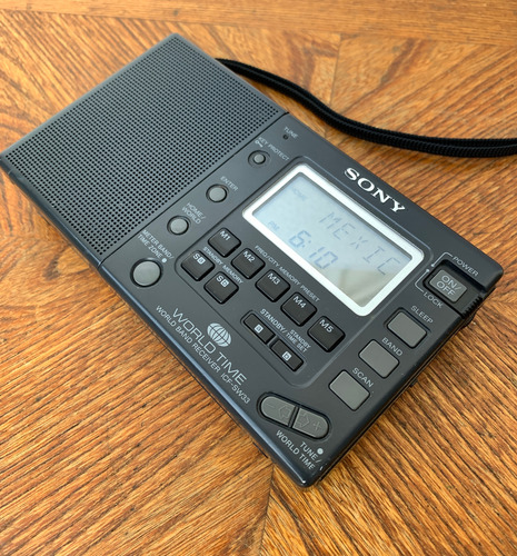 Radio Portatil Sony Multibandas Icp-sw33 Vintage Gris Oscuro (Usado)