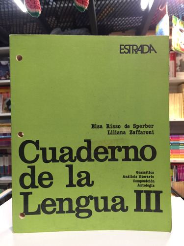 Cuaderno De La Lengua 3 - Usado Jonathan Sperber Estrada