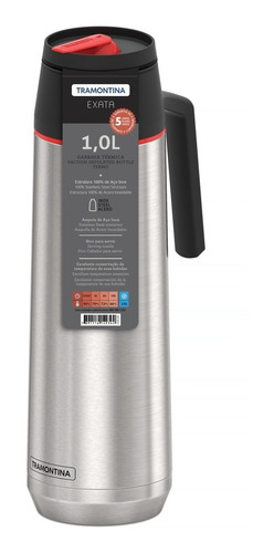 Termo Acero Inoxidable 1000ml / 1 Lt Pico Cebador Tramontina