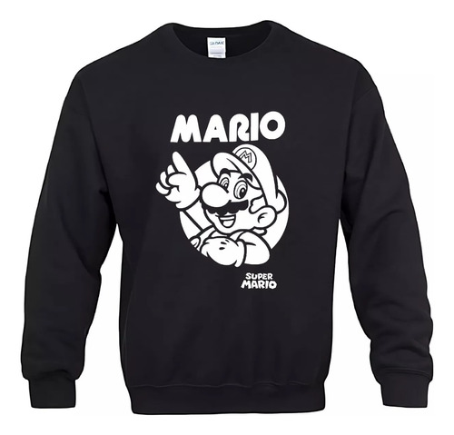 Saco Buso Buzo Cuello Redondo Diseño Marios Bros Gamer Niño