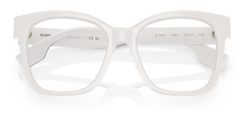 Lentes Burberry Be2363 3007 Blanco Sylvie Oftalmico Color Blanco 3007