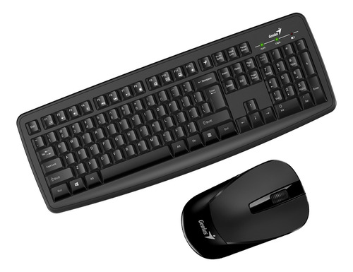 Kit de teclado y mouse inalámbrico Genius KM-8100 de color negro