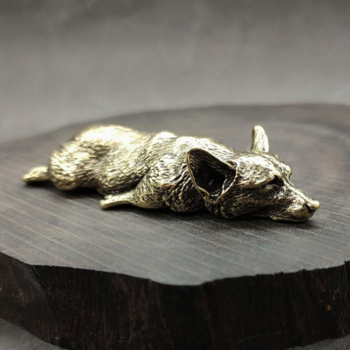 Mini Decoración De Mesa De Escultura De Perro Corgi Galés