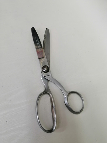 Tijera U.s.a Antigua Cromo Pinking Shears Corte Triangulo