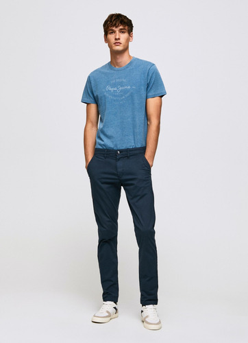 Camisetas Pepe Jeans Para Hombre Ringo Light Blue Camisetas 