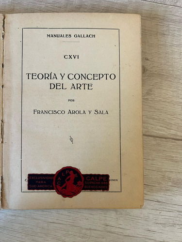 Teoria Y Concepto Del Arte - Francisco Arola Sala