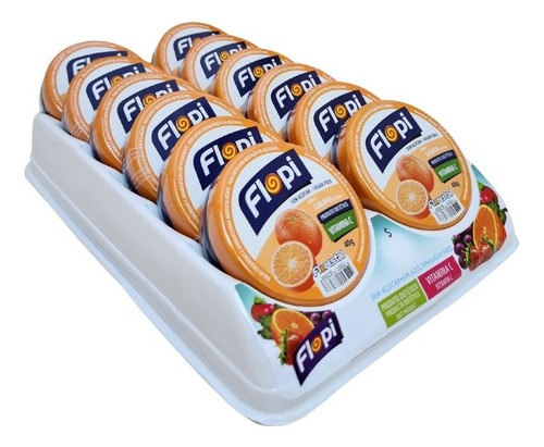 Bala Flopi Laranja Diet Florestal 40g Display C/12 Unids Cód