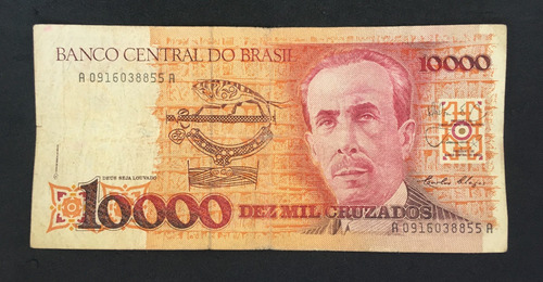 Antiga Cédula Colecionavel 10 Mil Cruzados (Usado)