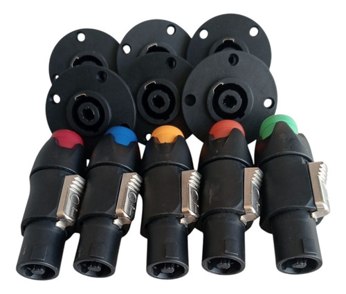 30 Conectores Generico Compatible Con Speakon Machos/hembras Machos Variados/ Hembras Negros