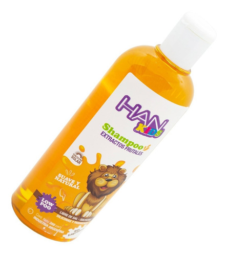 Imagen 5 de 5 de Han Kids Shampoo Infantil Niños Baja Espuma Low Poo X 350 Ml