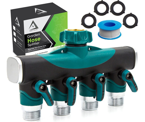 Dbr Tech 4 Way Garden Hose Splitter For Outdoor Lawn And Aa