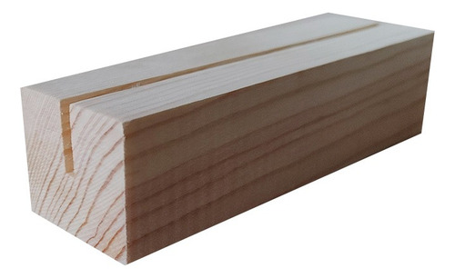 Kit De 3 Bases De Madera Para Vidrio Ranura De 3 Mm Pino