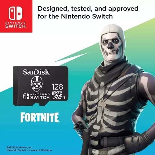 SanDisk 128GB Fortnite microSDXC Tarjeta para Nintendo Switch, Tarjeta de  memoria con licencia de Nintendo