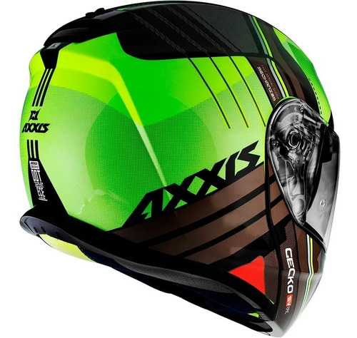 Casco Moto Rebatible Axxis Gecko Epic B3 Amarillo Brillo