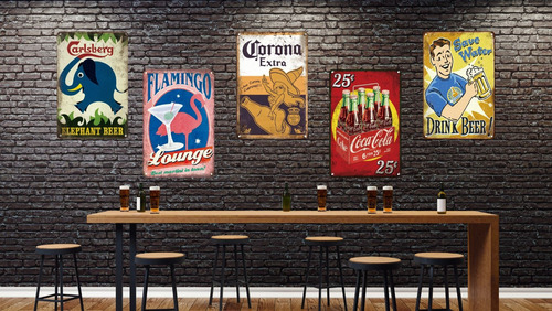 Retroshop Vinilo Decorativo Tacos 30cm X 40cm Negro