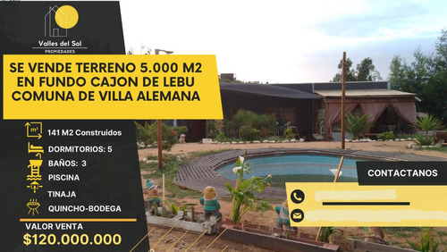 Se Vende Parcela De 5000 Mt2  Fundo Cajon De Lebu V.alemana