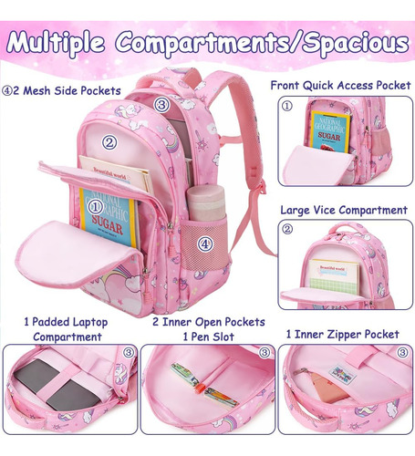 Meisohua Mochila Para Niñas Mochila Unicornio Para Niñas Moc