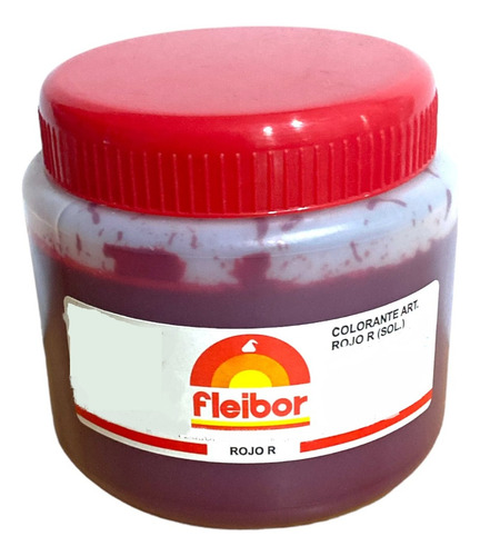 Colorante En Pasta Fleibor Rojo R  Pote X 250 Gr