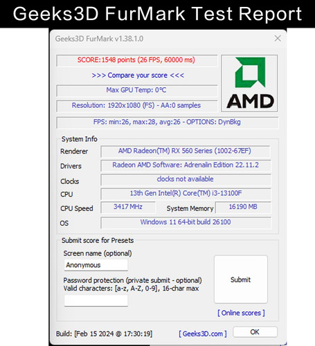Tarjeta Gráfica Amd 51risc Rx 560d 4g 896sp 128bit Gddr5