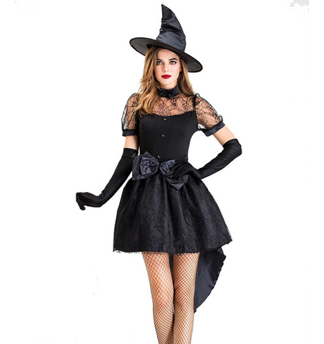 Disfraz De Bruja Elegante De Carnaval Para Halloween, Color