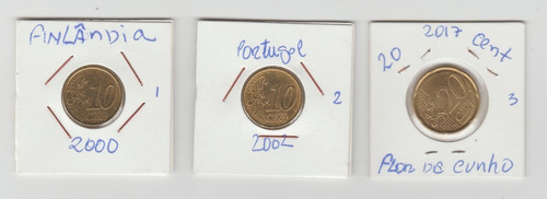 Portugal 3 Moeda Antiga 10-20 Cent Do Euro Finlândia 2000 (Usado)