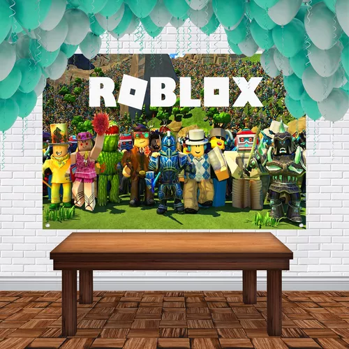 Painel Retangular Roblox Sublimado 1,5m x 2,2m