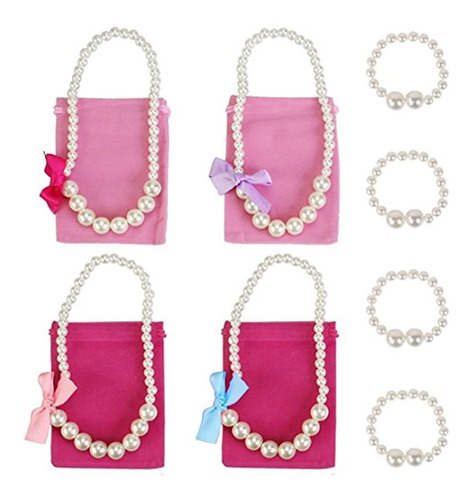 Kilofly Princess Party Favor - Juego De 4 Collares Y Pulsera