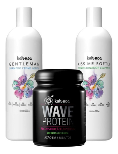 Kit Kah-noa Higienizadores Shampoo Condicion E Wave Protein