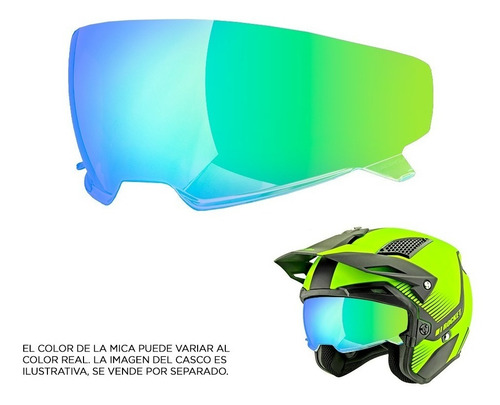 Imagen 2 de 2 de Mica Verde Para Casco Joe Rocket Rkt 6 Y/o Rkt 24