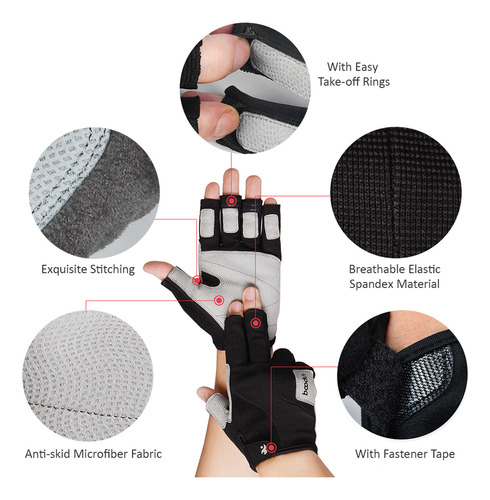 - Guantes Deportivos Para Senderismo, Escalada, Pesca De Mon