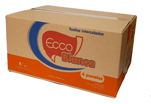 Toalla Intercalada Campanita Ecco Blanca - Caja X 2500u