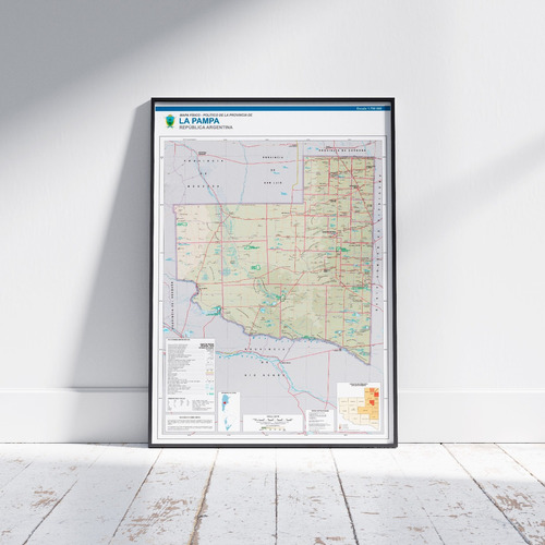 Mapa Físico Político Provincia De La Pampa 92cmx61cm