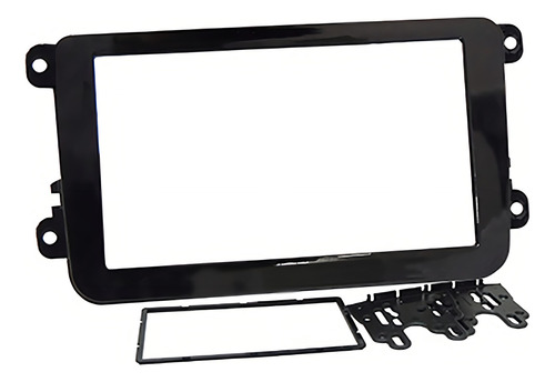Moldura Painel Central 2 Din Dvd Gol G7 Jetta Amarok Fusca Tiguan Preto Expex Epx 249
