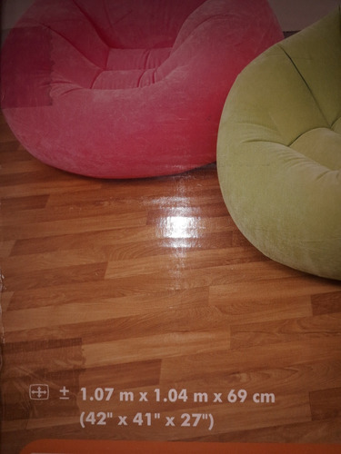 Sillon Puff Intex Inflable Aterciopelado Resistente