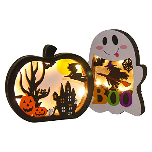 Suloli Halloween Madera De Calabaza Iluminada Para La 214bo