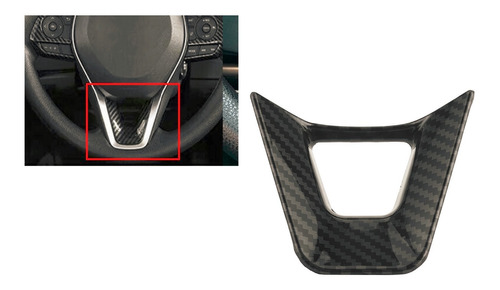 Moldura Volante Fibra Carbono P/ Toyota Corolla Rav4 2020-22