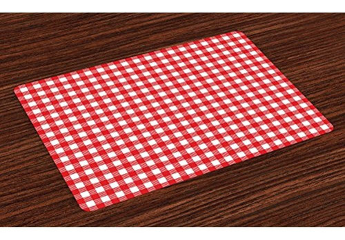 Lunarable Vintage Place Mats Conjunto De 4 Estilo Vintage A