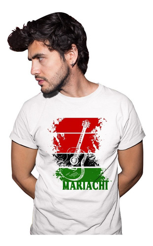 Camiseta Blanca Diseño Para Mariachis Personalizado Casual