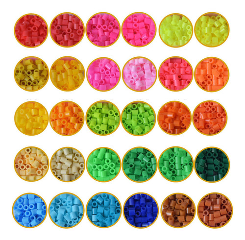 Kit Hama Beads Midi 5mm 12 Colores, Placa Y Pinza