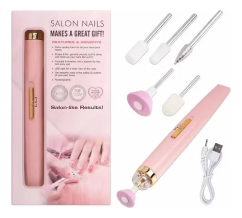 Pulidor De Uñas Salon Nails Recargable Led Manicure