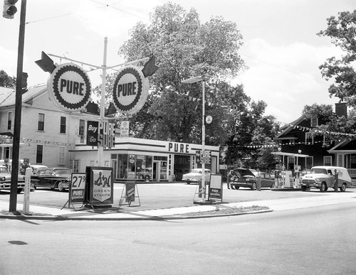 Estación De Servicio/gasolinera, Raleigh, Nc Fotografía Vint