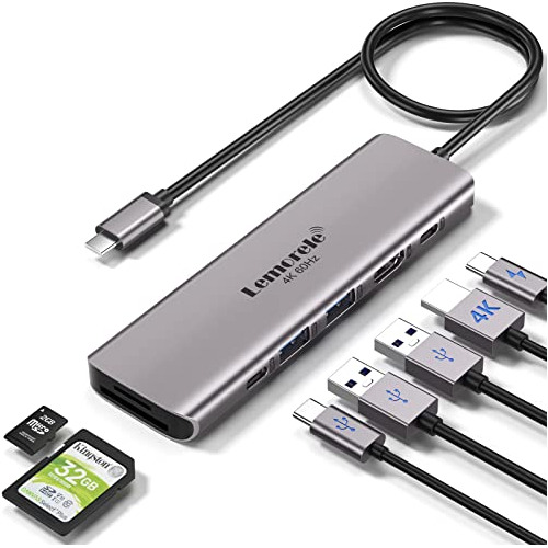 Adaptador Multiport Usb C 7 1, Base De Conexión Dongle...