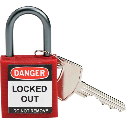 Candado Compacto De Seguridad Rojo P/bloqueo Brady 143150
