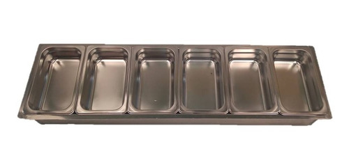 Imagen 1 de 4 de Porta Insertos,salcera, Baño Maria 6 Contenedores Cuartos