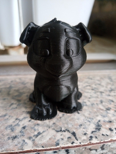 Impresión Pla Perro Color Negro 3d