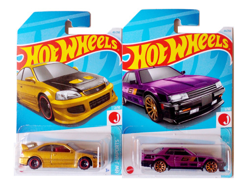 Hot Wheels Honda Civic Si Y Nissan Skyline Rs Caja D