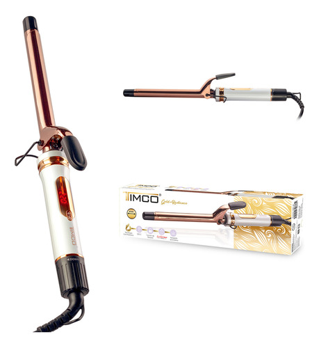 Tenaza Rizadora Extra Larga 22 Cm Gold Radiance Ideal para cabello largo o extensiones Trx-19 Timco