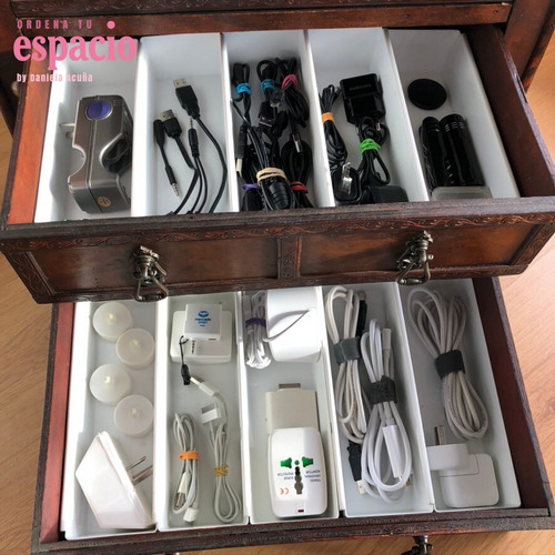 Imagen 6 de 6 de Organizador De Cajones Encastrable X 4 Unidades Blanco Ms